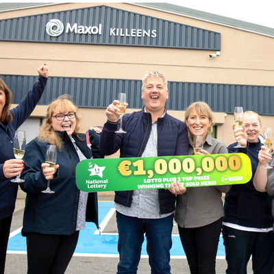 Family run service station in Wexford Town celebrates after making one of their customers a Lotto millionaire!