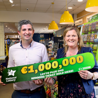 Busy family run Westport store revealed as selling location of Saturday’s Lotto Plus 1 winning ticket worth €1 million!