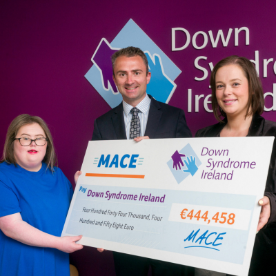 MACE retailers present €444,448 to Down Syndrome Ireland