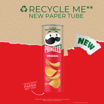 Pop it in the recycling bin: Pringles launches new paper-based tube in Ireland